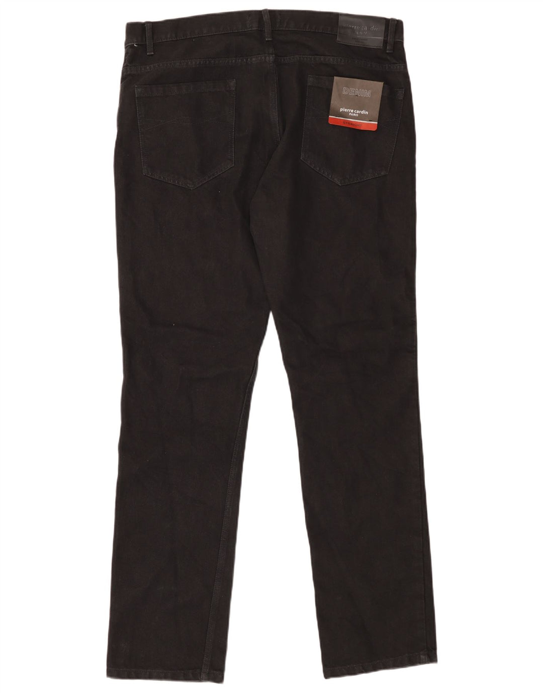 PIERRE CARDIN Mens Paris Straight Jeans W38 L34  Black Cotton