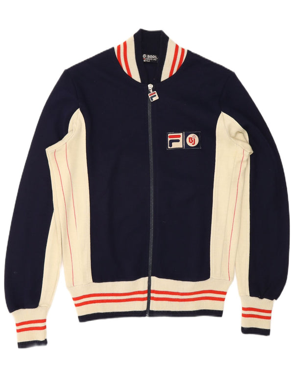 Fila Mens BJ Bjorn Borg Tennis Tracksuit Top Jacket UK 36 Small Navy Blue