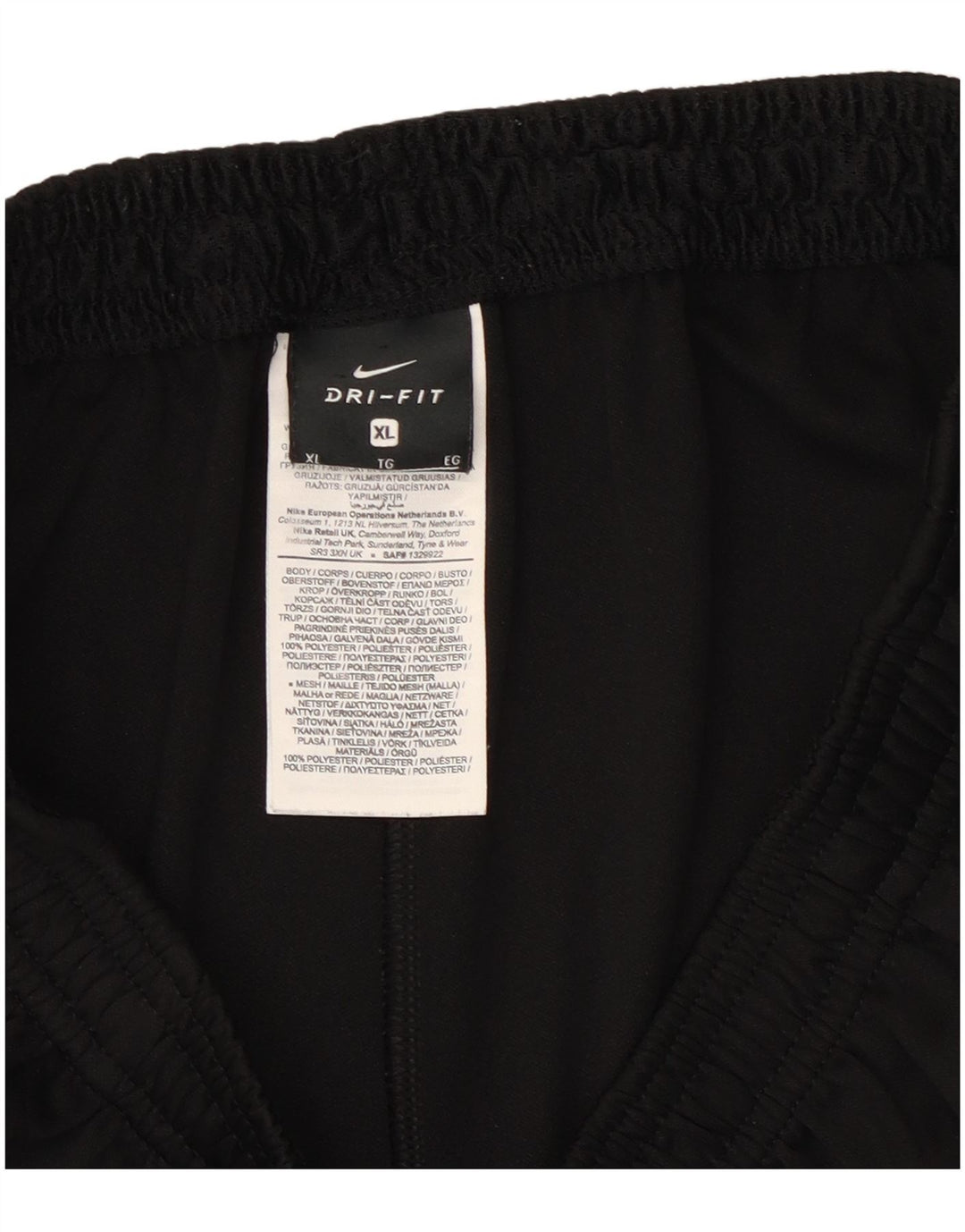 Nike Mens Tracksuit Trousers XL  Black Colourblock Polyester