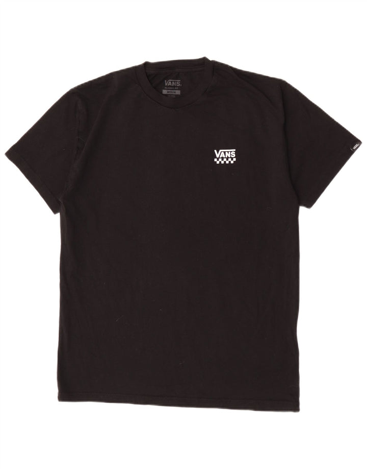 Vans Mens Classic Fit T-Shirt Top Medium Black Cotton