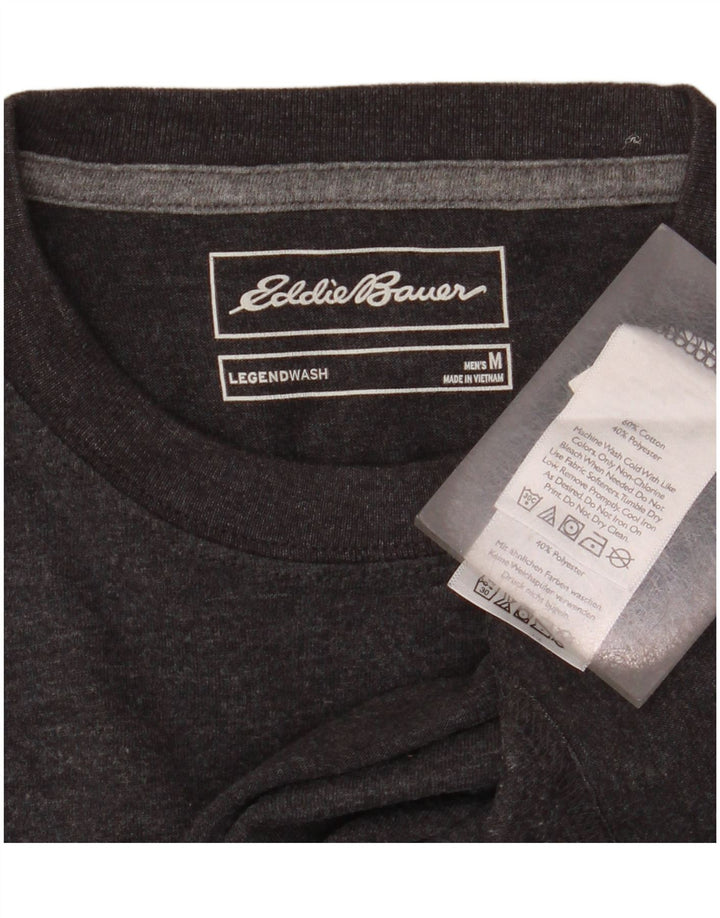 EDDIE BAUER Mens T-Shirt Top Medium Grey Flecked Cotton