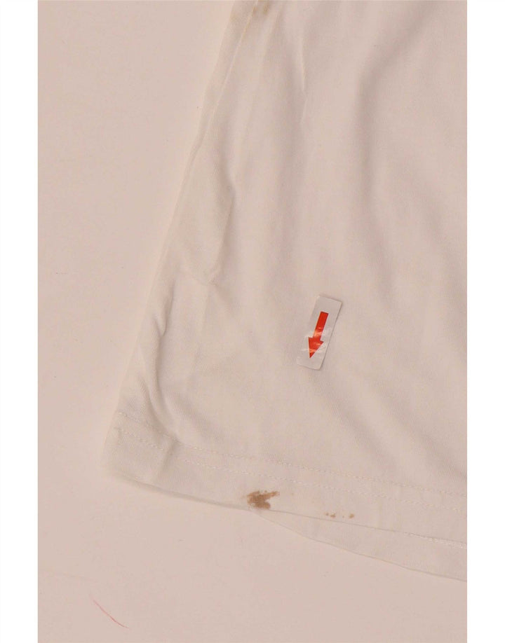 Champion Womens Graphic T-Shirt Top UK 12 Medium White