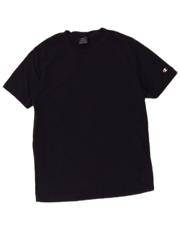 CHAMPION Mens T-Shirt Top Small Navy Blue Cotton