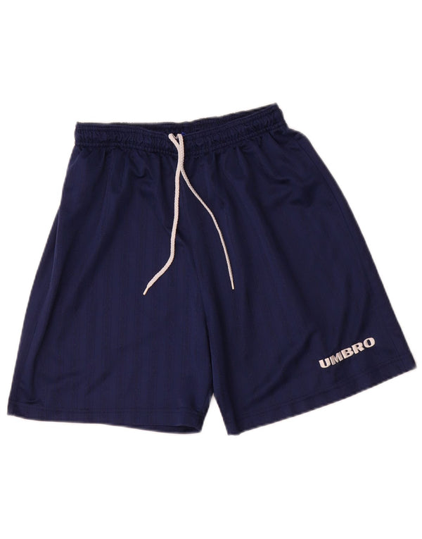 Umbro Mens Sport Shorts Medium Navy Blue Striped Polyester
