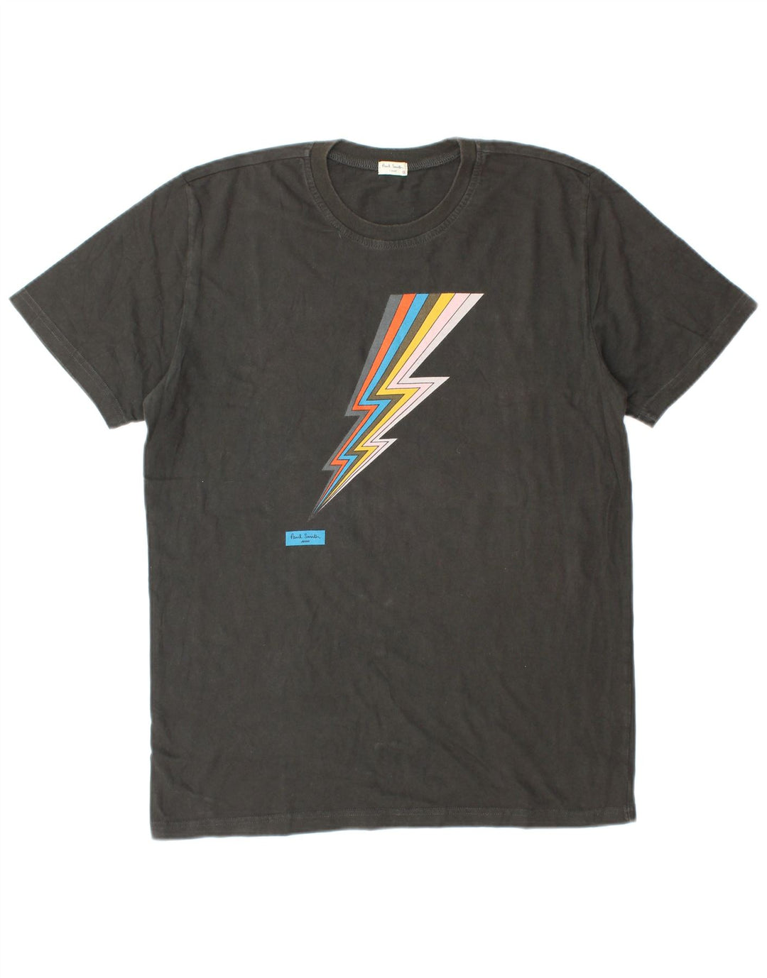 PAUL SMITH Mens Graphic T-Shirt Top Small Black Cotton