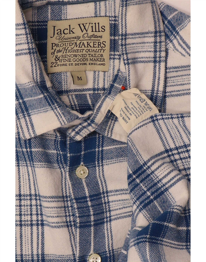Jack Wills Mens Flannel Shirt Medium Blue Check Cotton