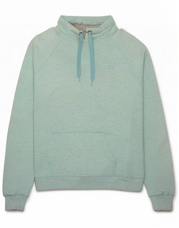 Champion Womens Sweatshirt Jumper UK 16 Large Turquoise Flecked Cotton