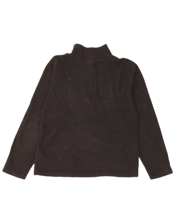 The North Face Boys Zip Neck Fleece Jumper 11-12 Years Large Black