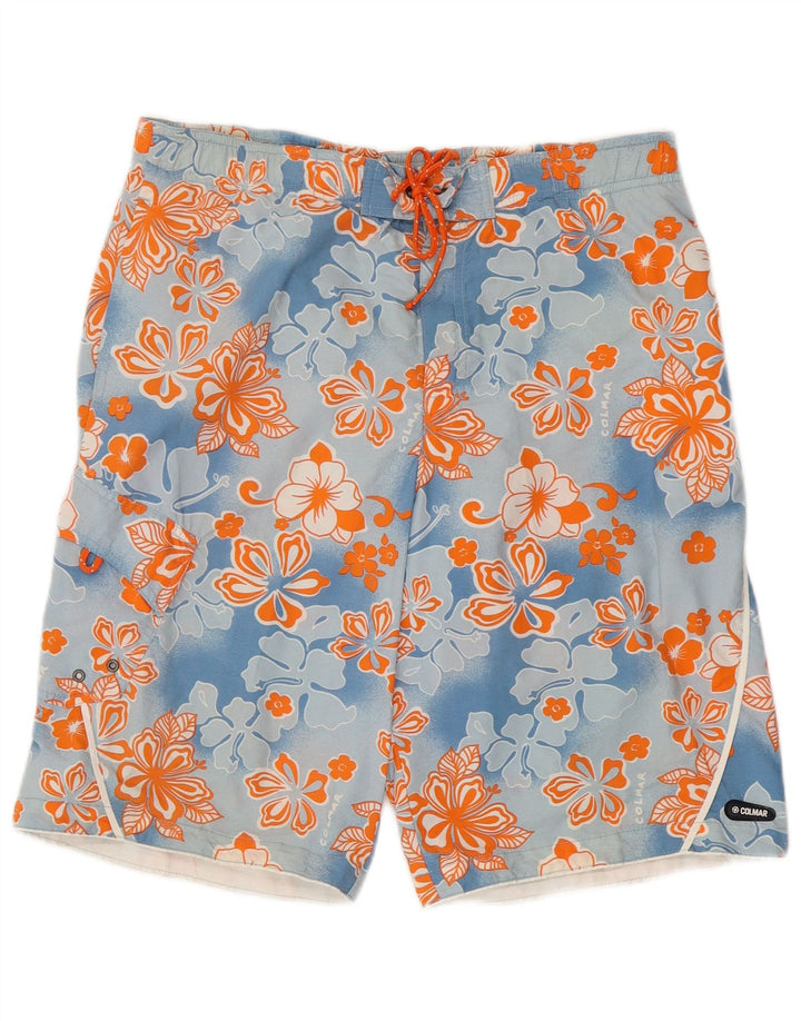 Colmar Mens Swimming Shorts EU 52 Large Blue Floral Polyamide