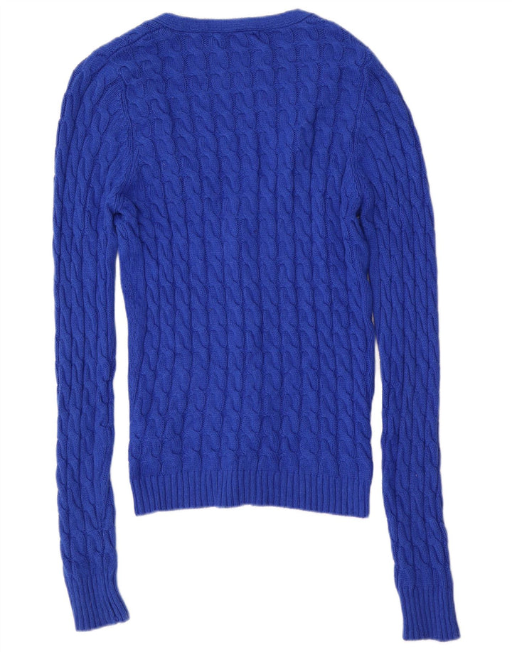 Zara Mens Cardigan Sweater Medium Blue Cotton