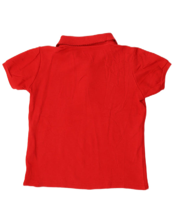 EDDIE BAUER Girls Polo Shirt 9-10 Years Red Cotton