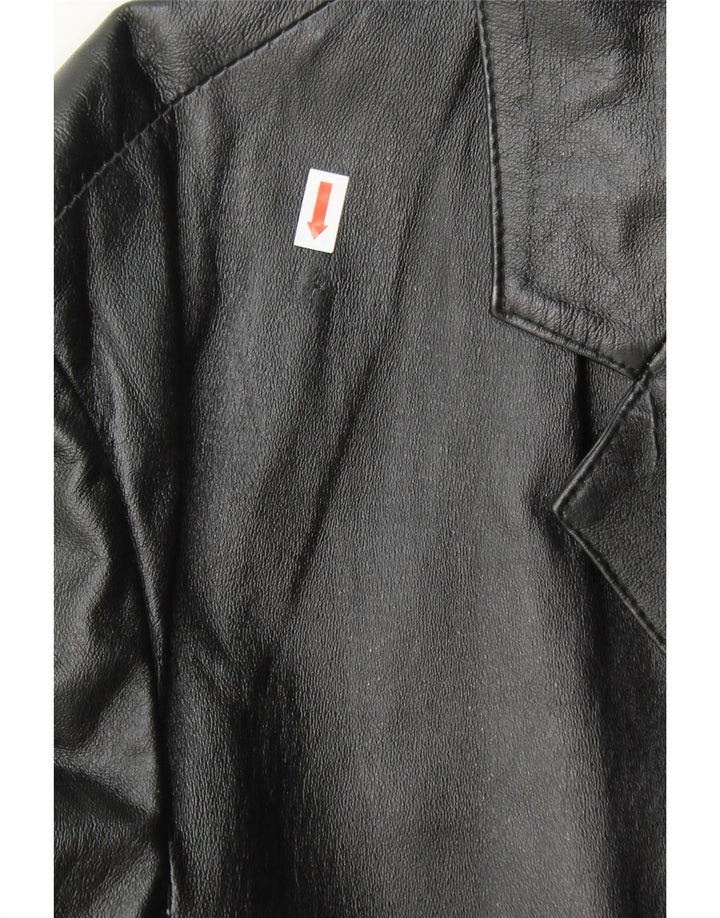 UNION RIVER Mens Leather Jacket UK 38/40 Medium Black Leather Vintage Union River and Second-Hand Union River from Messina Hembry 