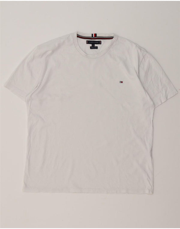 TOMMY HILFIGER Womens T-Shirt Top UK 18 XL White Cotton