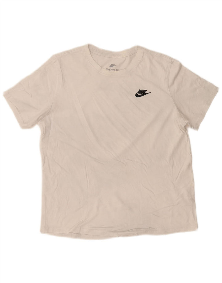 Nike Mens T-Shirt Top Medium White Cotton