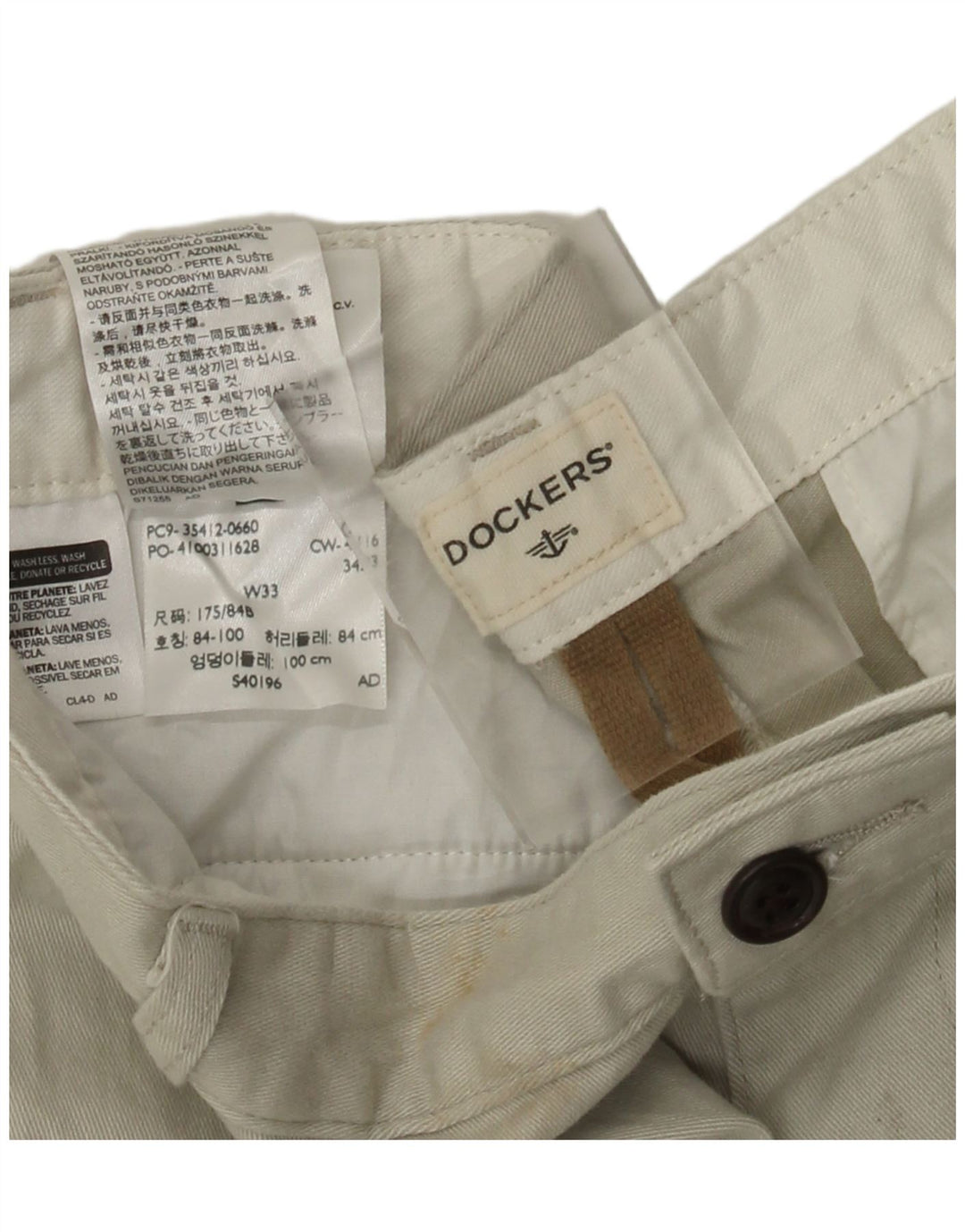 DOCKERS Mens Cargo Shorts W33 Medium  Beige Cotton