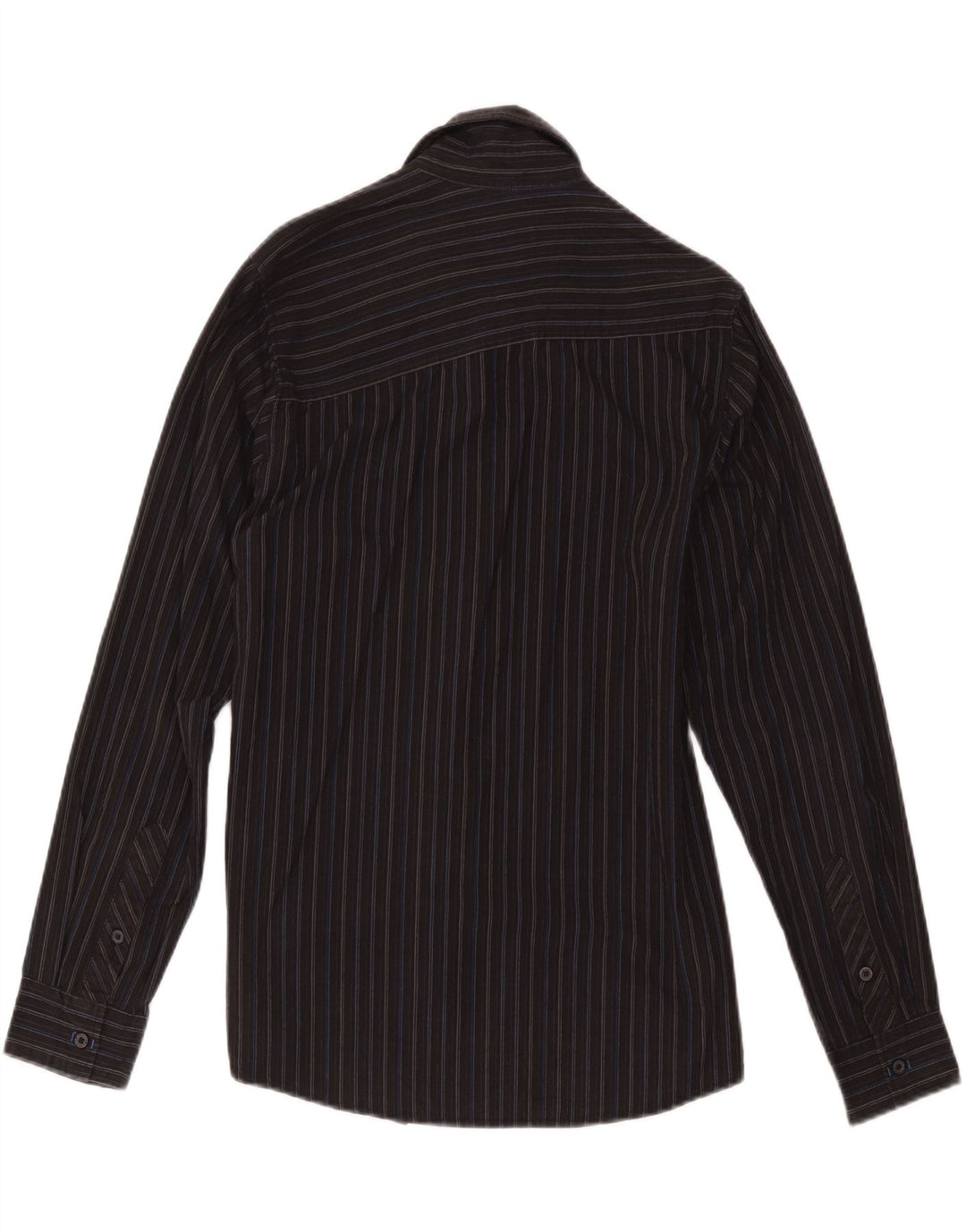 Quiksilver Mens Shirt Medium Black Striped Cotton
