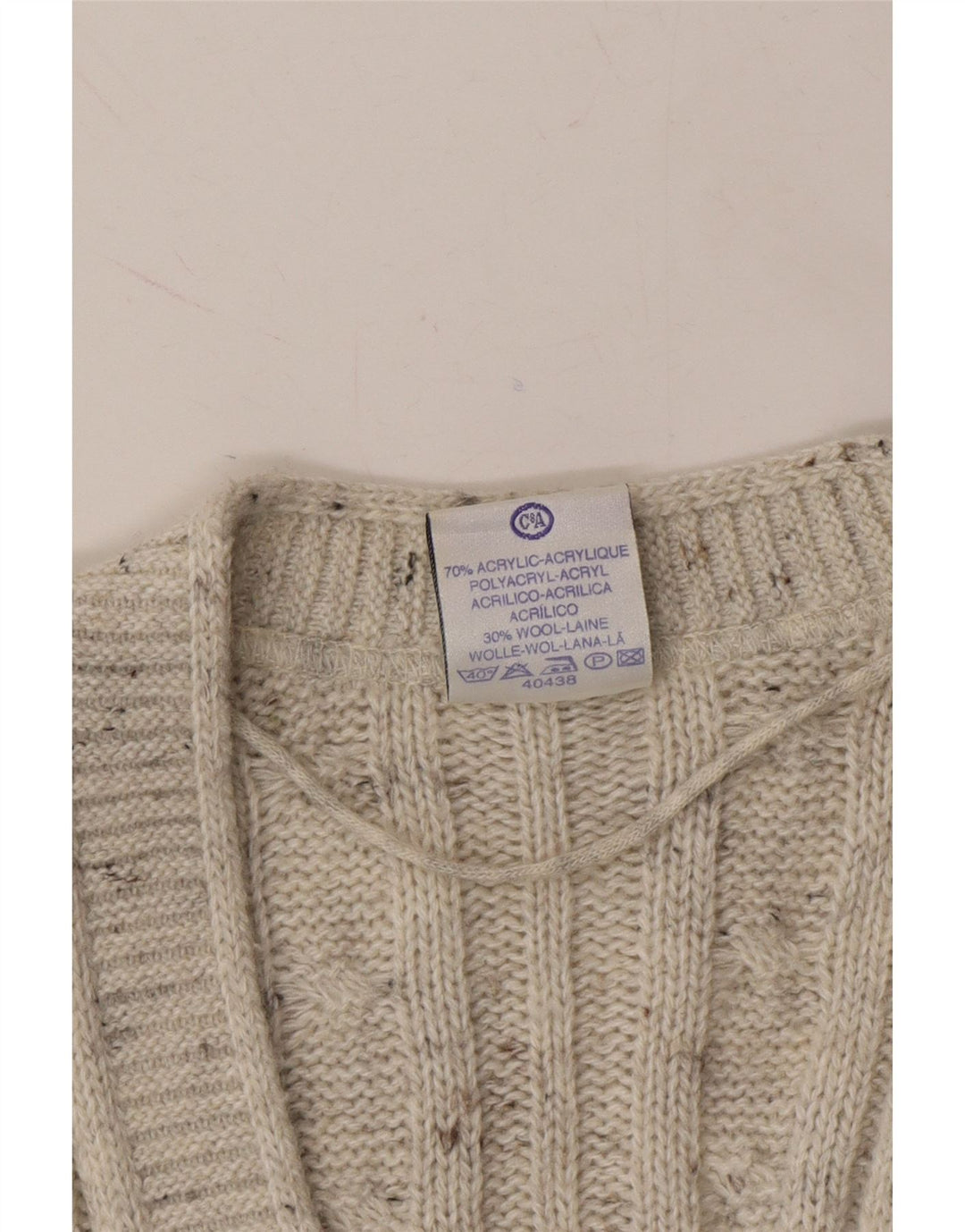 NEW FAST Mens Cardigan Sweater Large Grey Flecked Acrylic Vintage New Fast and Second-Hand New Fast from Messina Hembry 
