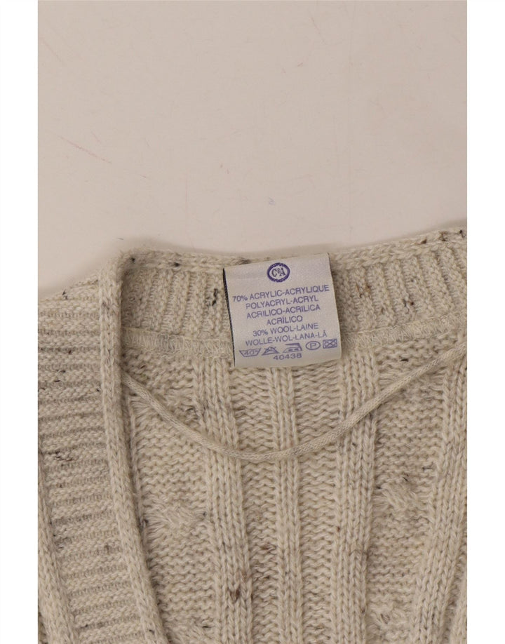NEW FAST Mens Cardigan Sweater Large Grey Flecked Acrylic Vintage New Fast and Second-Hand New Fast from Messina Hembry 