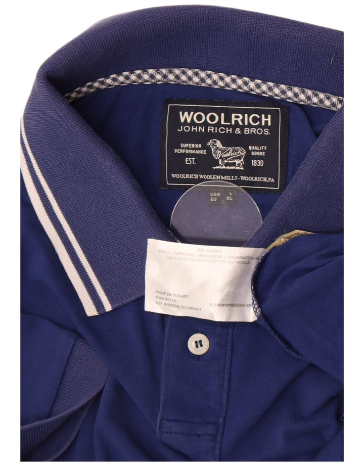 Woolrich Mens Polo Shirt Large Navy Blue Cotton