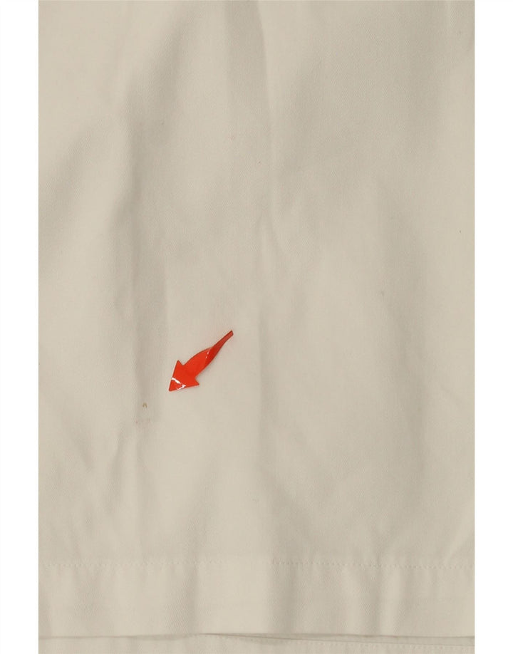 CALVIN KLEIN Mens Khakis Short Sleeve Shirt XL White Cotton