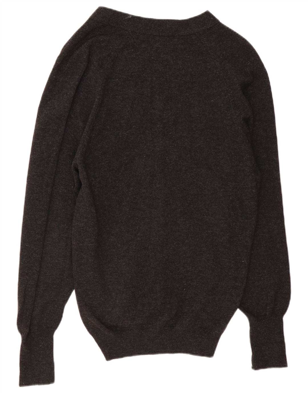 MARKS & SPENCER Mens Cardigan Sweater EU 46 XL Grey Lambswool