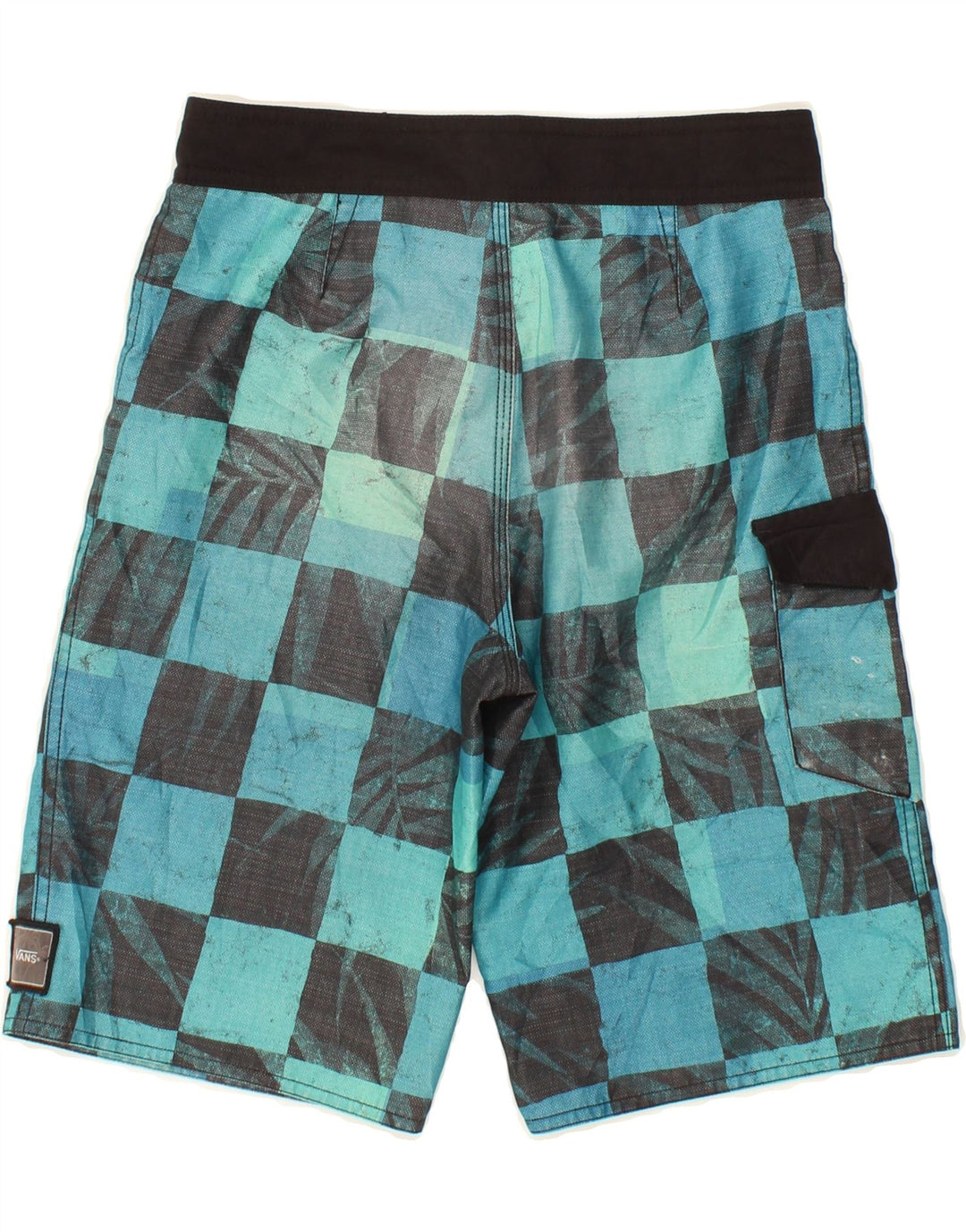 VANS Boys Swimming Shorts 11-12 Years Blue Geometric Vintage Vans and Second-Hand Vans from Messina Hembry 