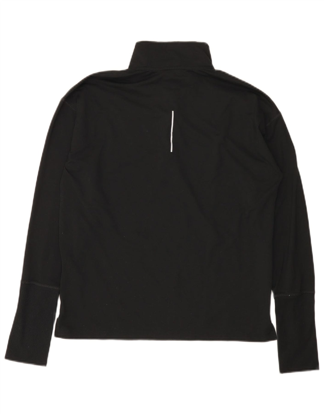 Nike Mens Running Zip Neck Top Long Sleeve Small Black Polyester