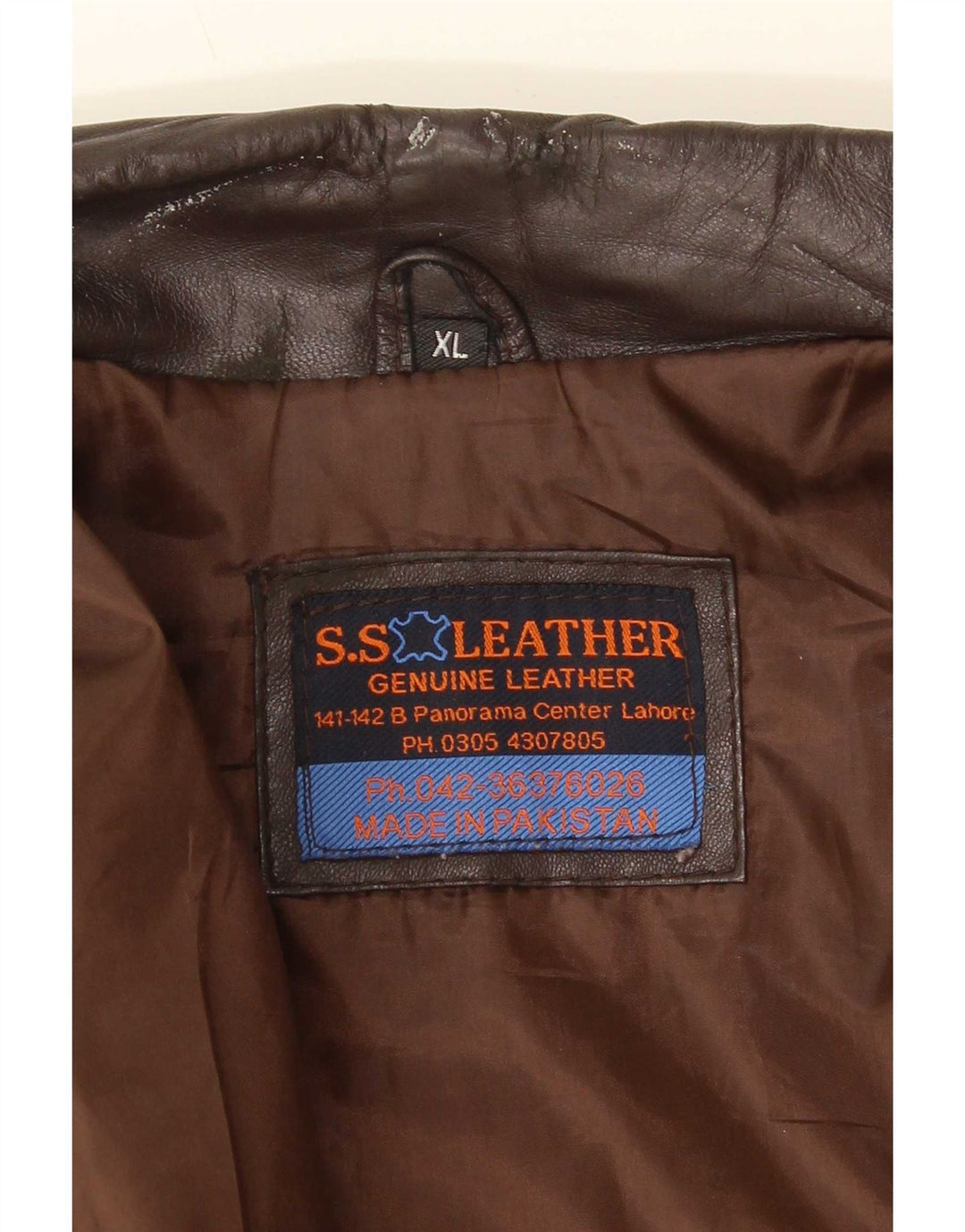Vintage Mens Leather Jacket UK 42 XL Brown