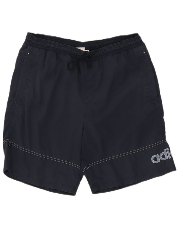 Adidas Mens Graphic Sport Shorts Medium Navy Blue Polyamide
