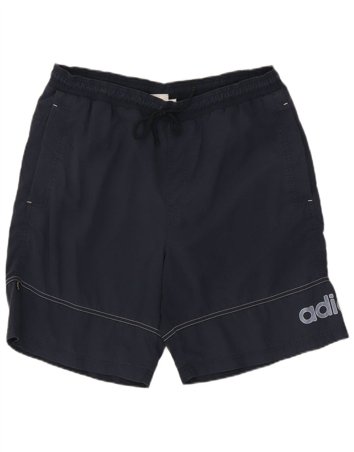 Adidas Mens Graphic Sport Shorts Medium Navy Blue Polyamide