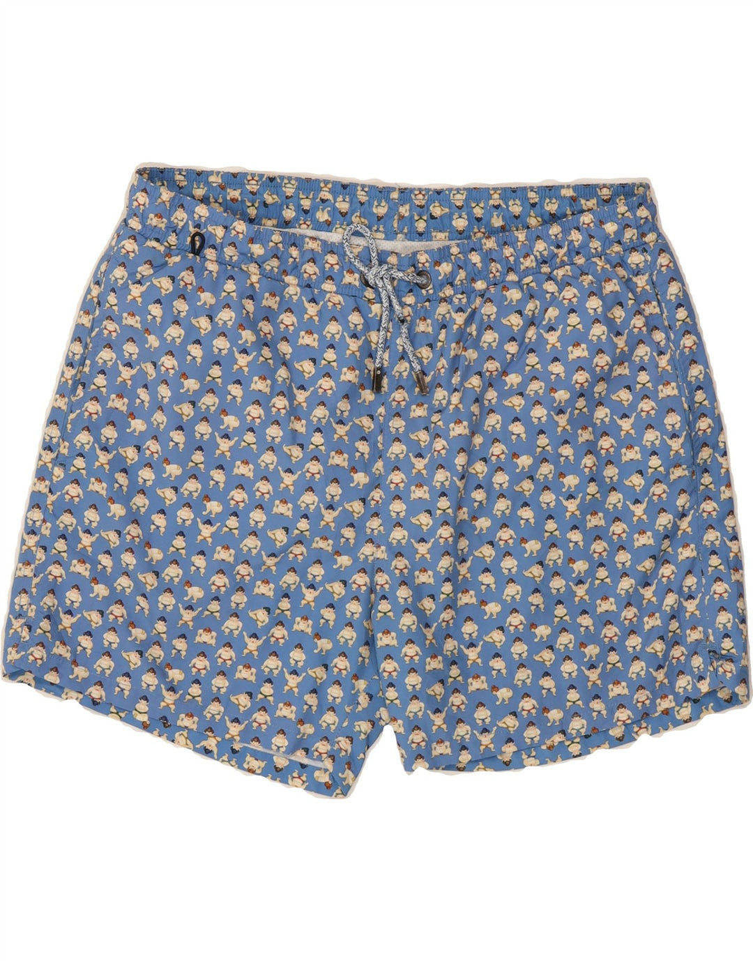 GUTTERIDGE Mens Abstract Pattern Swimming Shorts XL  Blue Polyester Vintage Gutteridge and Second-Hand Gutteridge from Messina Hembry 