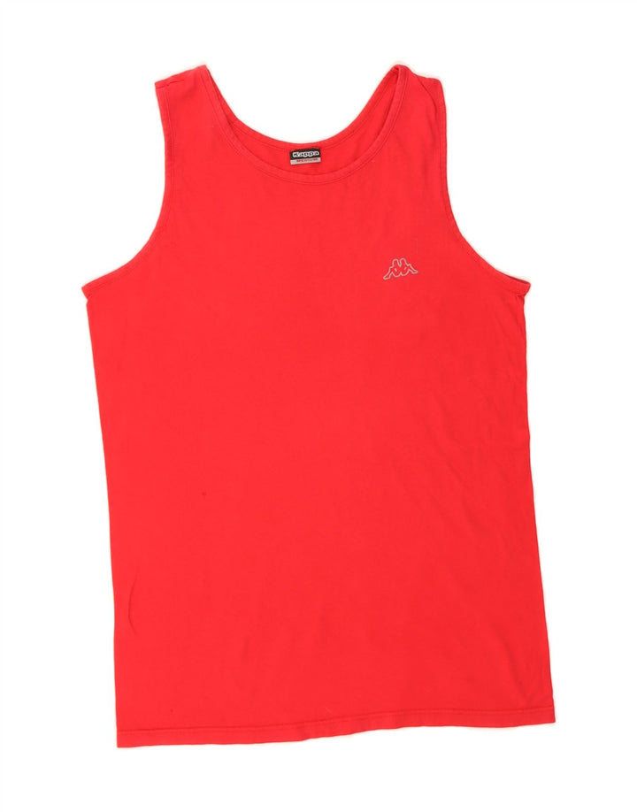 KAPPA Womens Vest Top UK 14 Medium Red