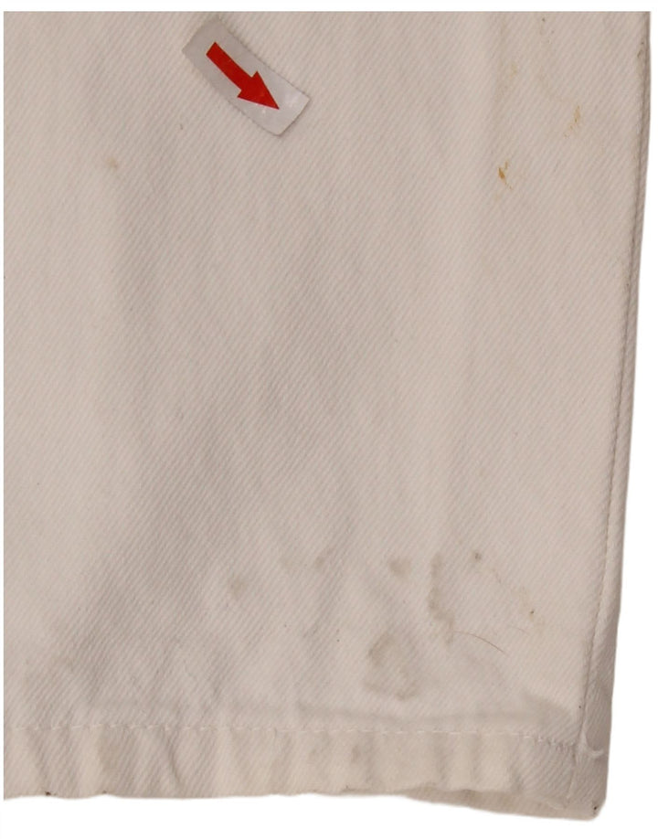 Zara Womens Denim Jumpsuit UK 14 Large White Cotton