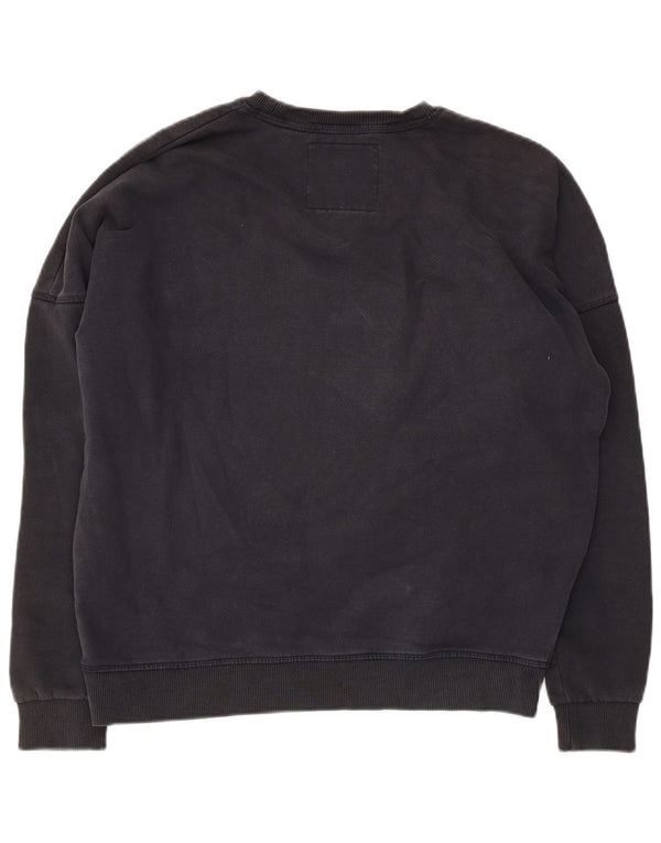 Superdry Mens Graphic Oversized Sweatshirt Jumper UK 8 Small Grey Cotton