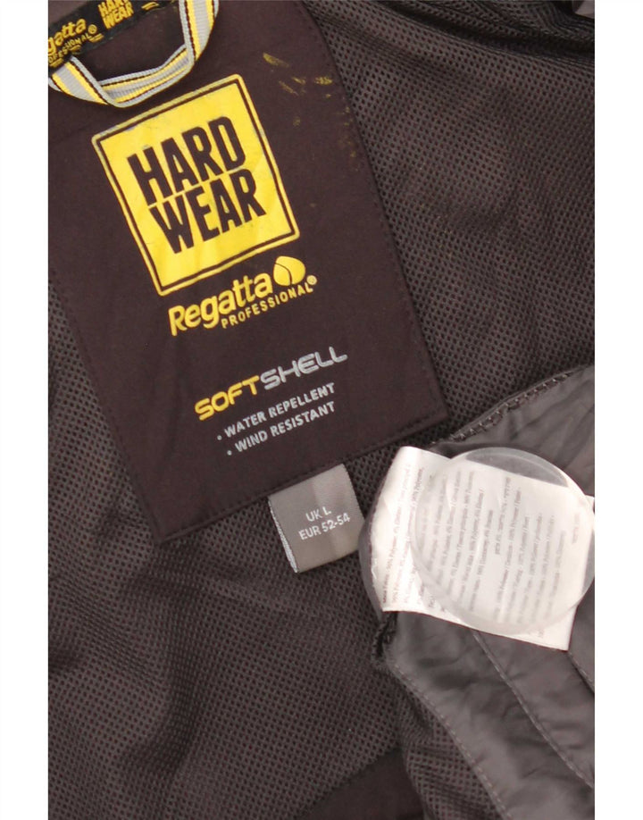 Regatta Mens Hooded Windbreaker Jacket UK 40 Large Black Polyester