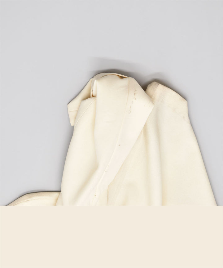 VINTAGE Womens Overcoat UK 4 XS Off White