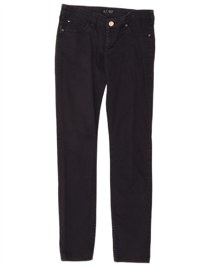 Armani Womens Slim Jeans W27 L30 Navy Blue Cotton