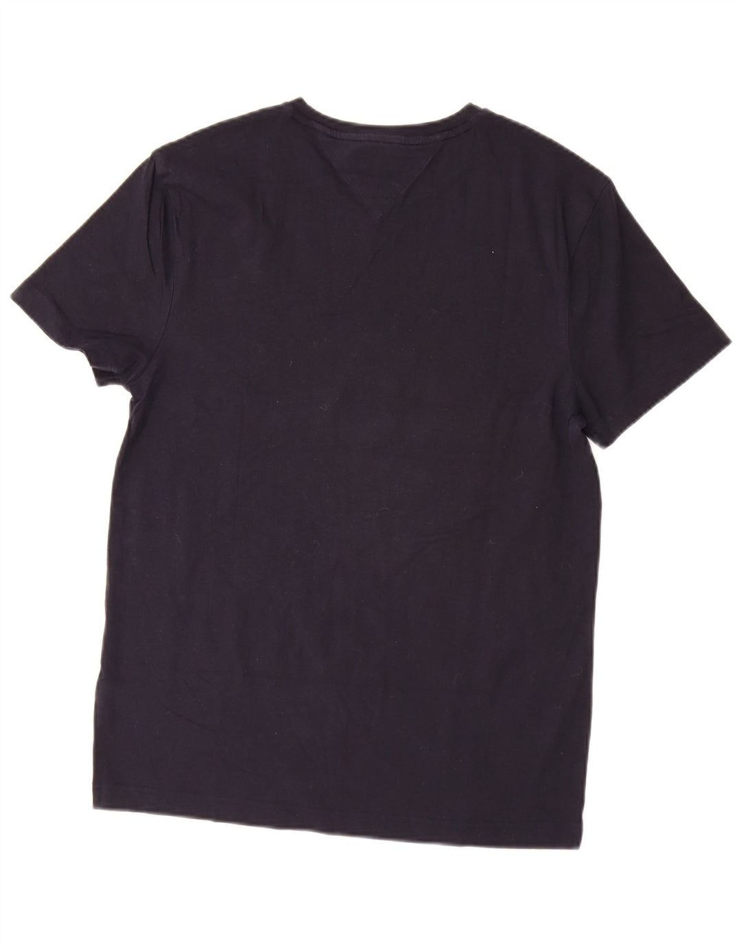 TOMMY HILFIGER Mens Stretch Slim Fit T-Shirt Top Medium Navy Blue Cotton