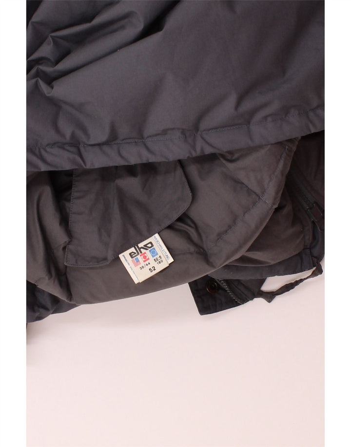 ELHO Mens Padded Coat IT 52 XL Grey Polyester Vintage Elho and Second-Hand Elho from Messina Hembry 