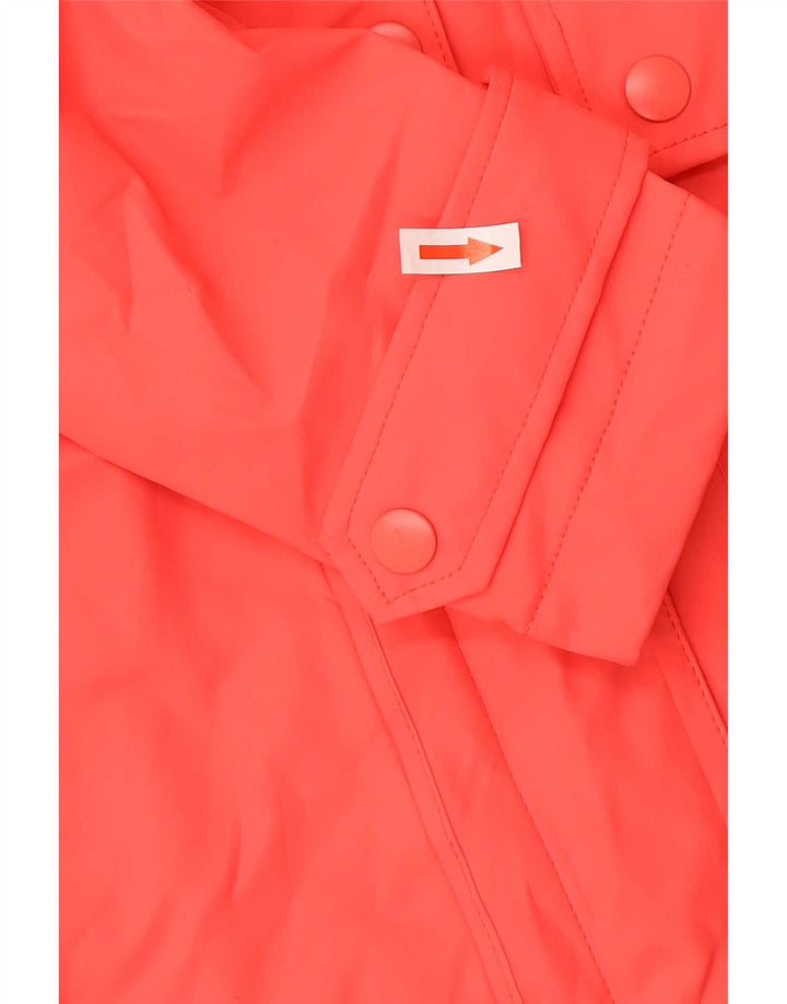 Marks & Spencer Womens Hooded Oversized Rain Jacket UK 8 Small Orange