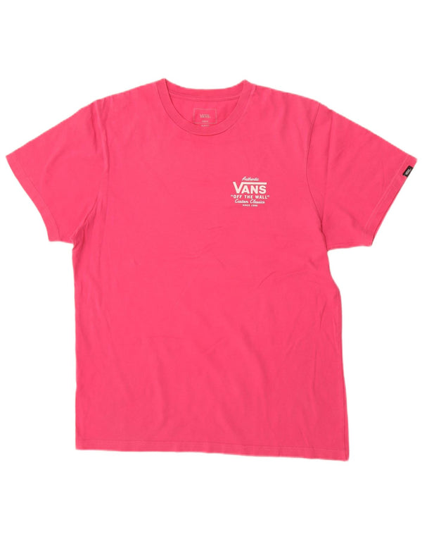 Vans Mens Slim Fit Graphic T-Shirt Top Medium Pink