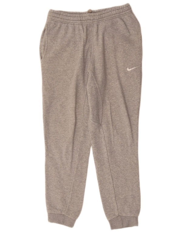 NIKE Mens Tracksuit Trousers Joggers Small Grey Cotton