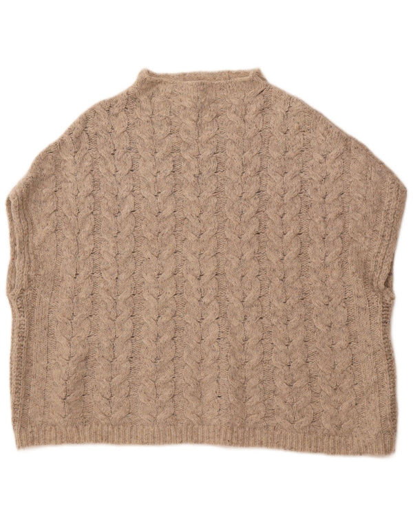 WHITE STUFF Womens Oversized Turtle Neck Vest Tank Top UK 16 Large Grey