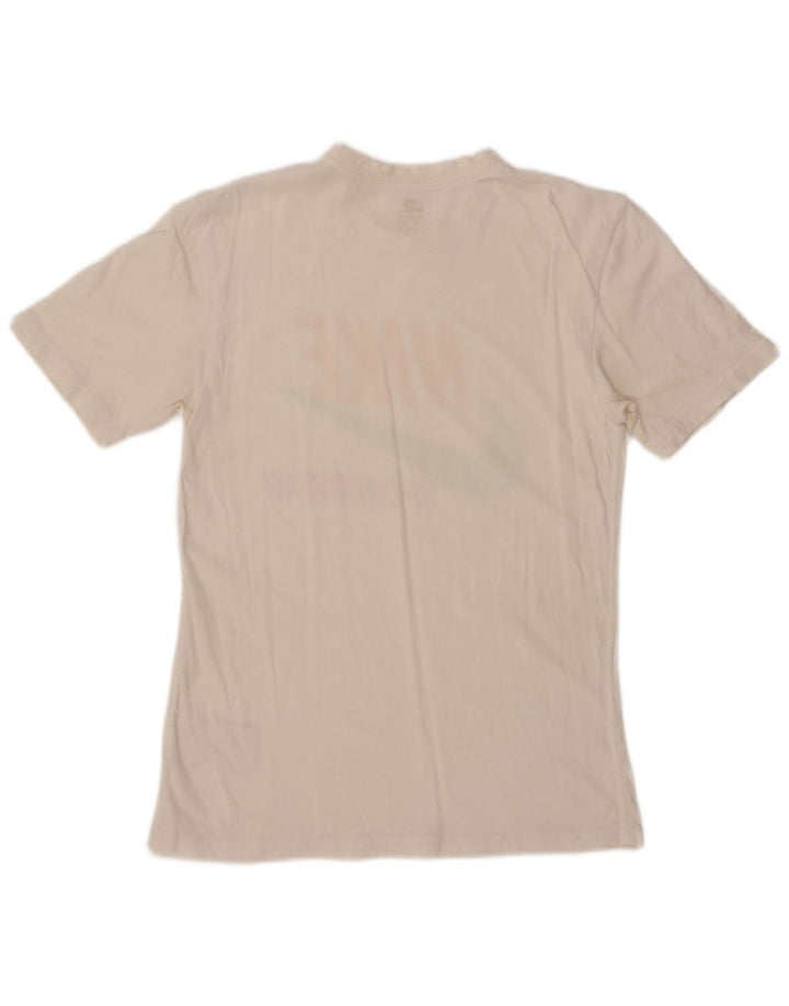 NIKE Mens Graphic T-Shirt Top UK 34/35 XS White Cotton