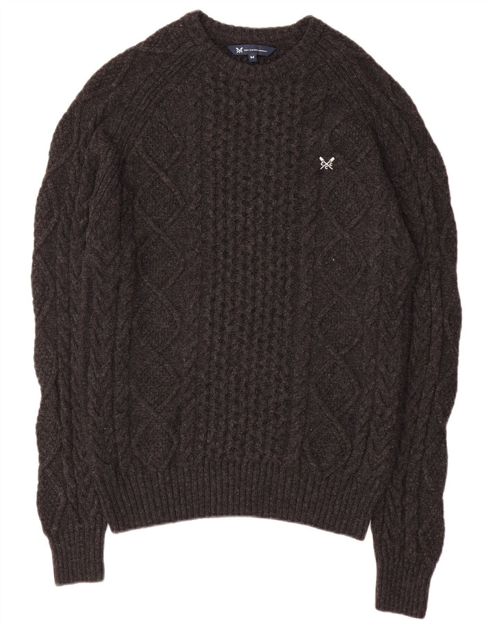 Crew Clothing Mens Boat Neck Jumper Sweater Medium Grey Viscose