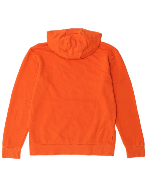 ADIDAS Boys Graphic Hoodie Jumper 12-13 Years Orange Cotton