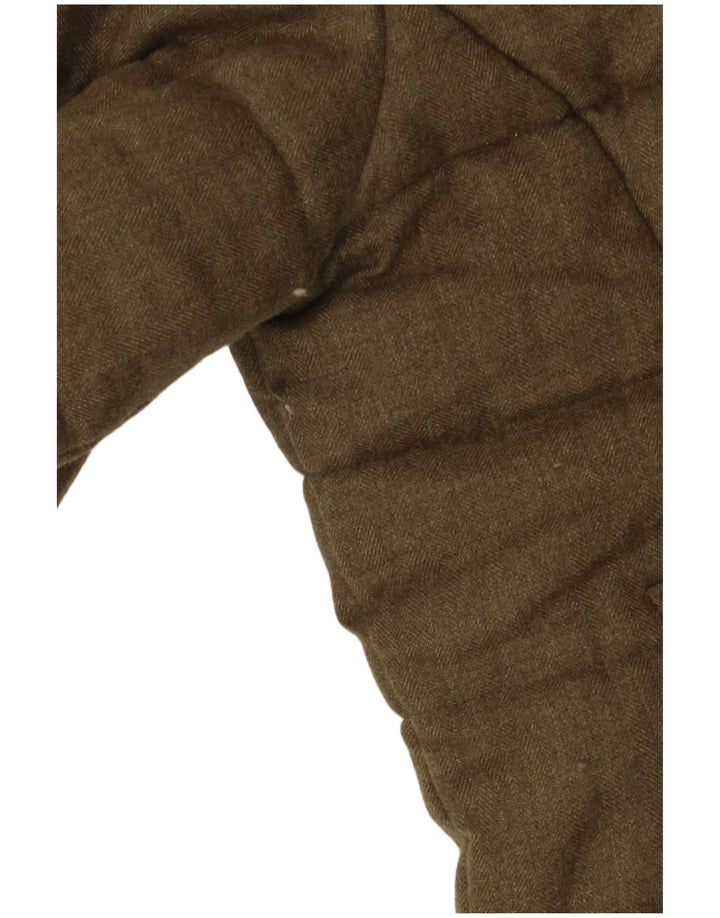 Superdry Womens Hooded Duffle Padded Jacket UK 14 Medium Khaki Winter