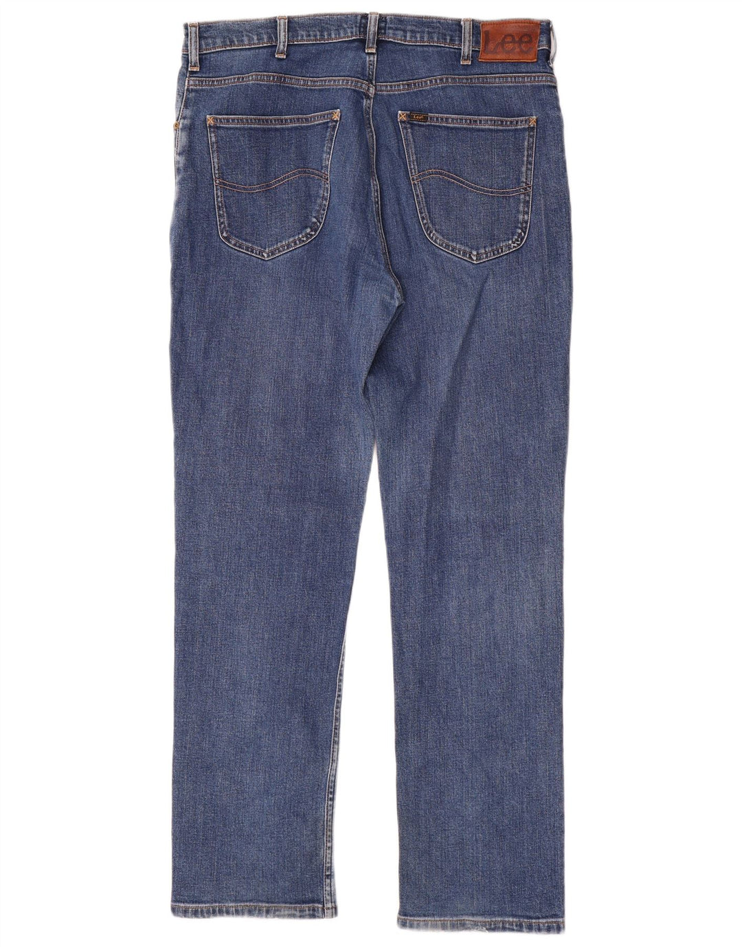 Lee Mens Brooklyn Straight Jeans W36 L32 Blue Cotton