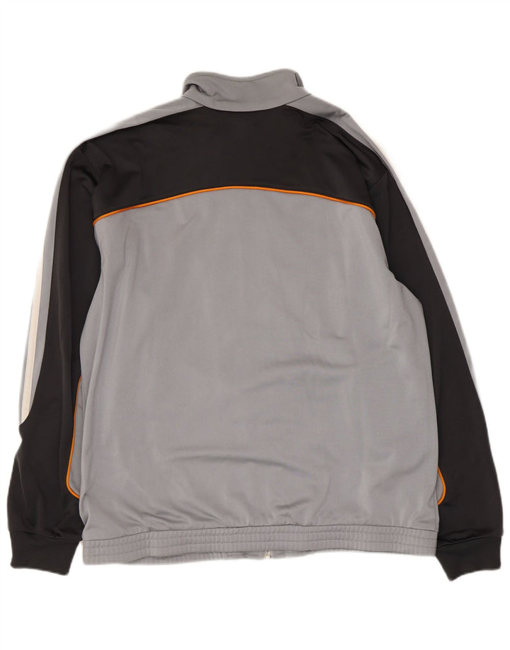 Adidas Mens Tracksuit Top Jacket Medium Grey Colourblock Polyester