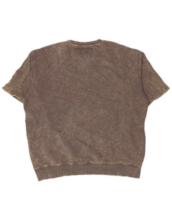 G-Star Mens T-Shirt Top Large Grey Cotton